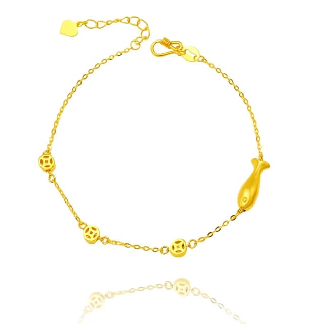 【金喜飛來】黃金手鍊錢有餘(0.90錢±0.03)