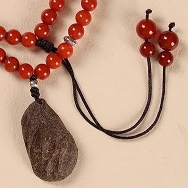 【MoonDy】雙11 南紅瑪瑙多圈手鍊 串珠項鍊 天然石手串 圓珠手鍊 綠奇楠沉香飾品