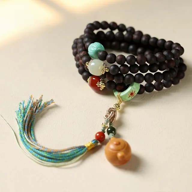 【KT DADA】雙11 跑環吊墜飾品 和田玉 檀香木 轉運把把壺 降真香手鍊 佛珠多圈手串