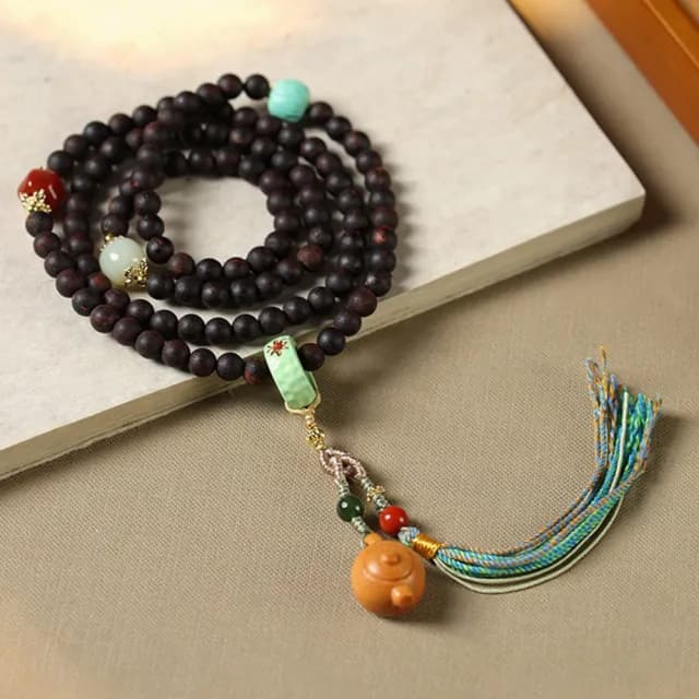 【KT DADA】雙11 跑環吊墜飾品 和田玉 檀香木 轉運把把壺 降真香手鍊 佛珠多圈手串