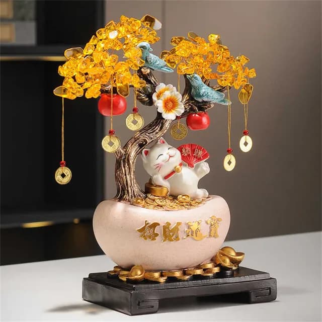 【超微米】招財進寶搖錢樹 發財樹 客廳玄關桌上擺飾 前台擺件 家居裝飾品 擺件 喬遷禮物(搖錢樹搖錢樹)