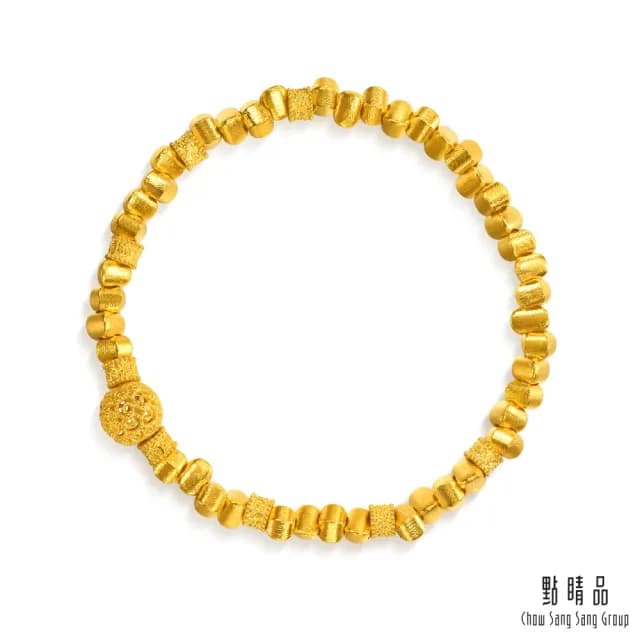 【點睛品】玲瓏繡球 黃金手鍊_計價黃金(06)