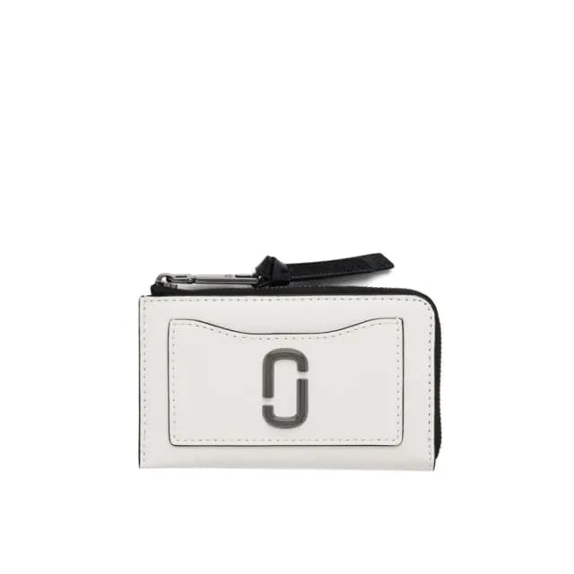 【MARC JACOBS】官方直送 SNAPSHOT 白色拼色拉鍊式卡片錢包