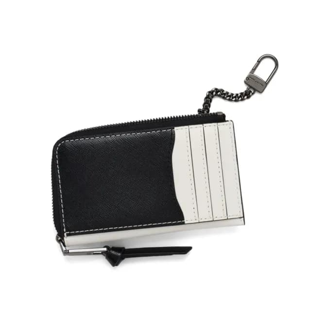 【MARC JACOBS】官方直送 SNAPSHOT 白色拼色拉鍊式卡片錢包