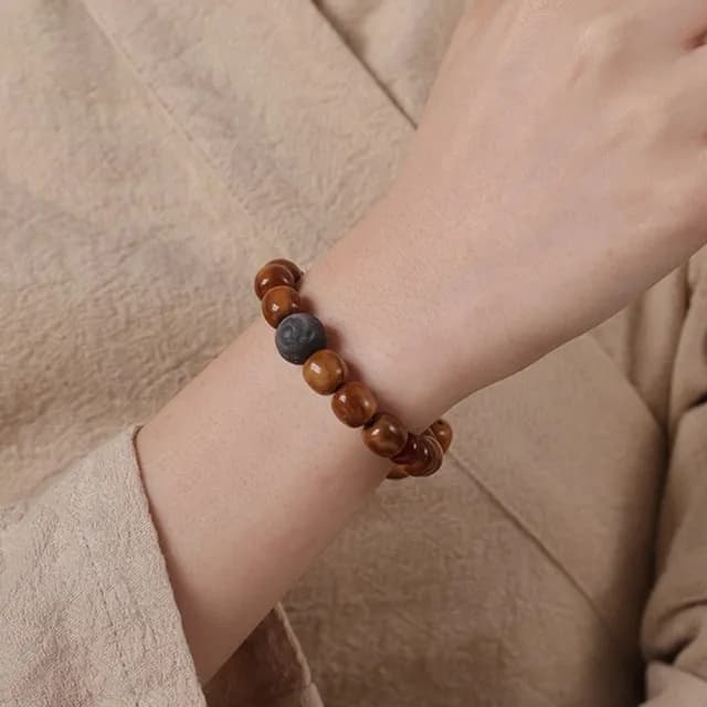 【KT DADA】雙11 黑檀背雲珠手飾 文玩 根付鹿角飾品 配飾 庫克菩提手串 圓珠串珠手鍊