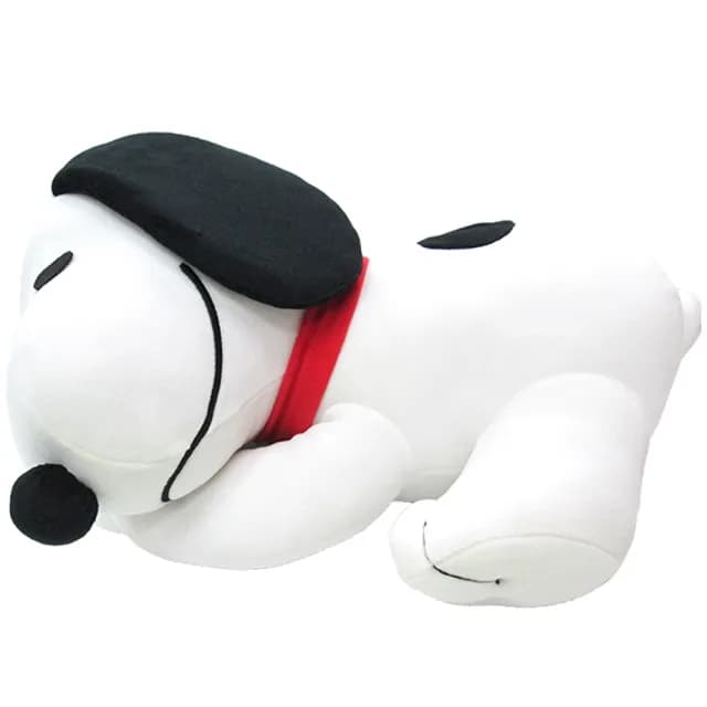 【TDL】史努比絨毛娃娃玩偶抱枕趴姿款35公分 104937(生日禮物 聖誕節)