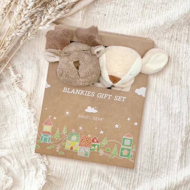 【Angel Dear】動物嬰兒安撫巾-成雙成對禮盒組(多款組合)