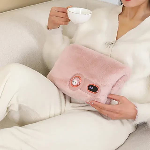 【暖研所】三檔恆溫毛絨保暖暖手袋 石墨烯雙面發熱電暖袋 暖手寶/暖暖寶/暖宮寶/熱敷袋/發熱毯 交換禮物