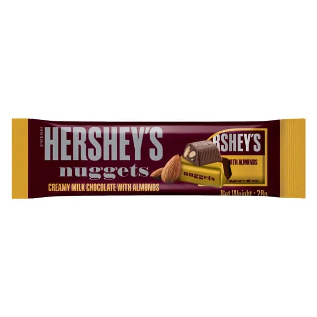 【Hersheys 好時】金磚巧克力 12入組 口味任選(28gx12入 巧酥可可風味/杏仁夾餡黑/杏仁夾餡牛奶)