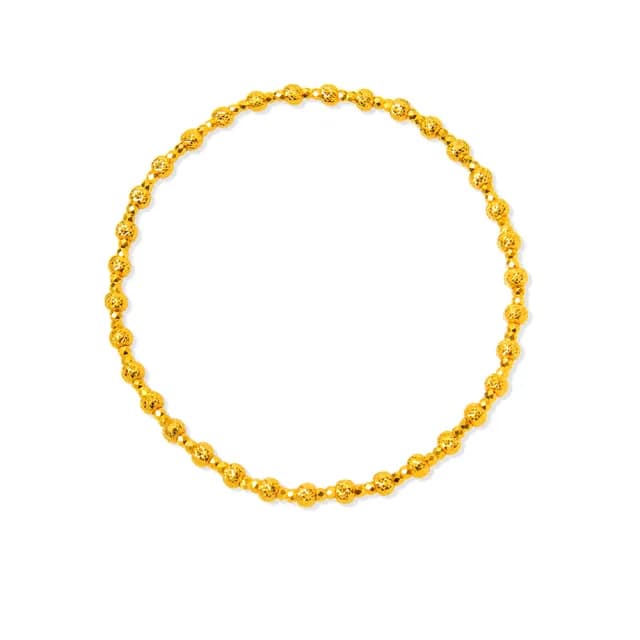 【GJS 金敬順】雙11黃金手鍊 閃閃金珠 串珠 中性款(金重:1.14錢/+-0.03錢)