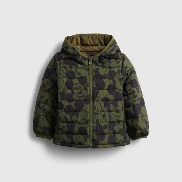 【GAP】男幼童裝 Gap x Disney迪士尼聯名 印花連帽外套-綠色(789834)