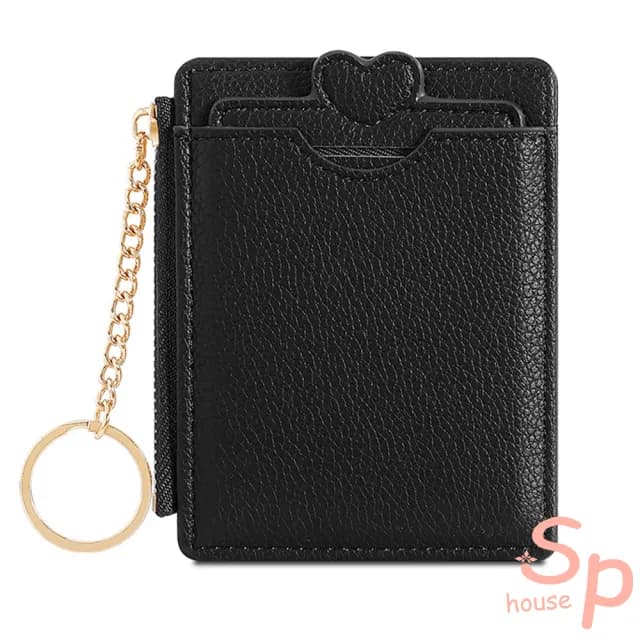 【Sp house】純色清新門禁卡套多功能拉鍊鑰匙零錢包(10色可選)
