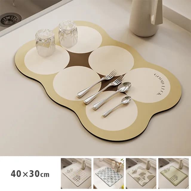 【JOCIYO】2入簡約系 吸水瀝水防燙 餐具桌墊(40x30cm)