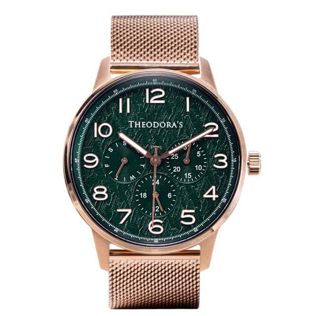 【THEODORA’S 希奧朵拉】大錶面｜時間旅人-先行者三眼夜光手錶(男錶 日期顯示 夜光 藍寶石水晶玻璃)