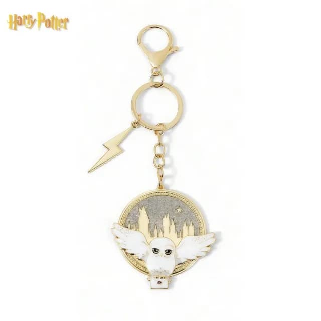 【Harry Potter 哈利波特】高質感貓頭鷹嘿美造型金屬鑰匙圈鑰匙扣包包吊飾(男女朋友送禮生日聖誕交換禮物)