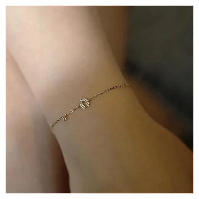 【NANA】雙11 娜娜 滿鑽幸運馬蹄手鍊 N114091803(滿鑽 幸運 馬蹄 手鍊)