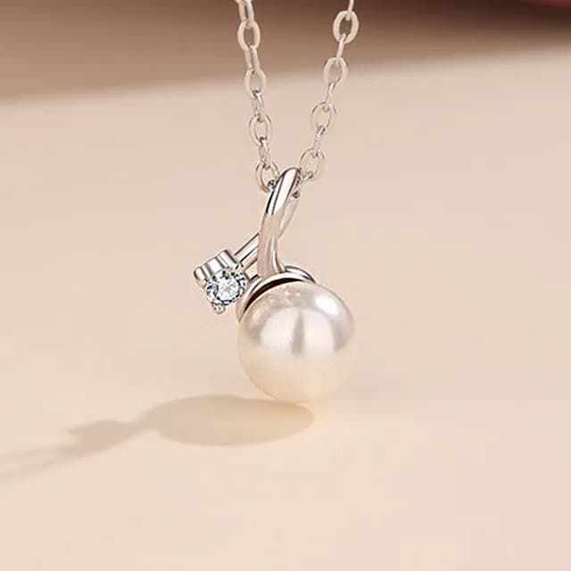 【CReAM】Rain 925純銀珍珠輕奢鑽飾女項鍊項鏈(生日 禮物 送禮 禮盒)