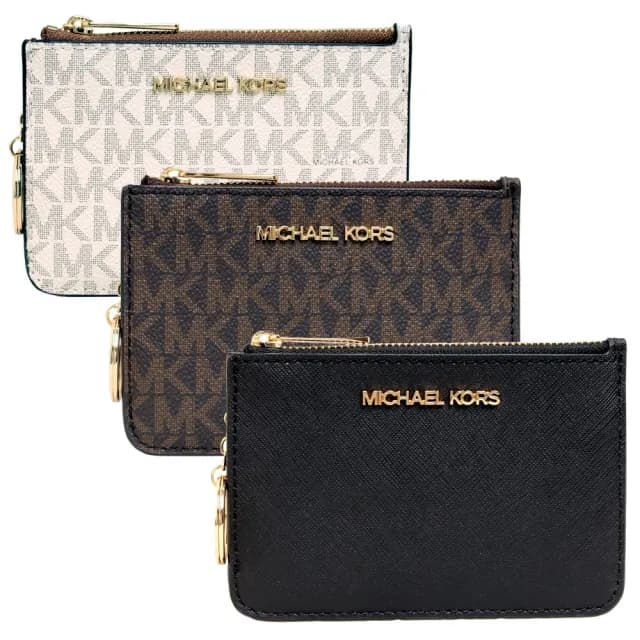 【Michael Kors】MK JET SET TRAVEL防刮皮革/絎縫鑰匙包卡片夾/MK零錢包(多款任選)