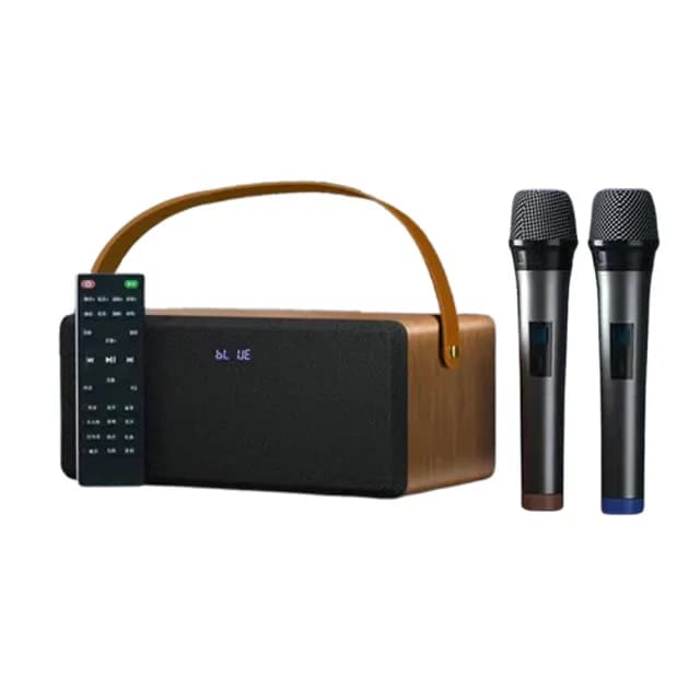 迷你藍芽音響 卡拉OK 行動KTV 重低混音喇叭(便攜K歌神器 無線麥克 家庭聚會)