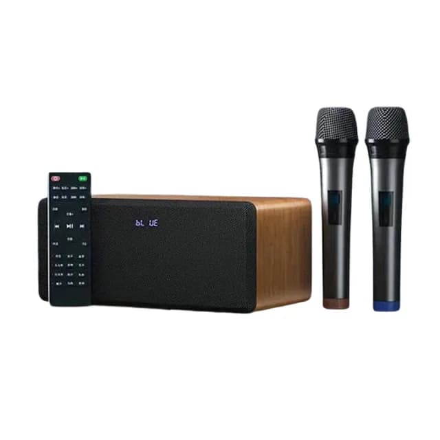 迷你藍芽音響 行動KTV 卡拉OK 家庭KTV(音響 雙麥 內置聲卡)