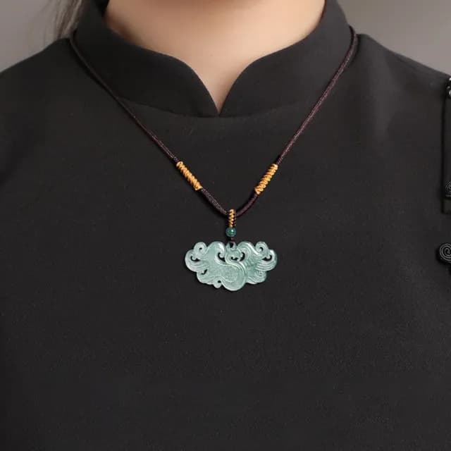 【Paiya 派亞】正品天然A貨翡翠藍水鳳凰有鳳來儀吊墜冰種玉石掛件男女款玉墜(送禮好物/交換禮物)