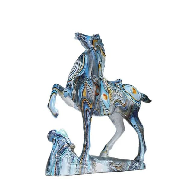 【超微米】馬到成功招財擺件 客廳玄關酒櫃裝飾品 喬遷開業禮物(高檔辦公室招財擺件)