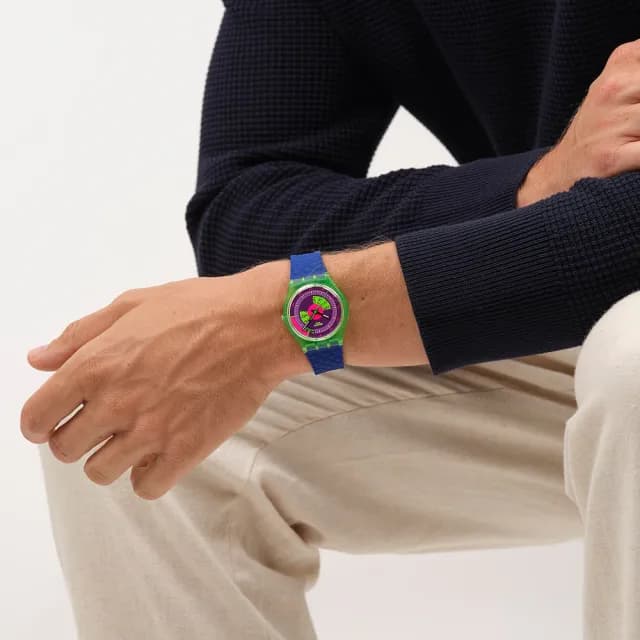 【SWATCH】NEON SKYCHART 經典手錶/男錶/女錶/瑞士製造 SO28G704(34mm)