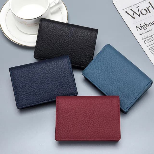 【EGO+】 純色牛皮多功能 卡片夾 名片夾 收納錢包