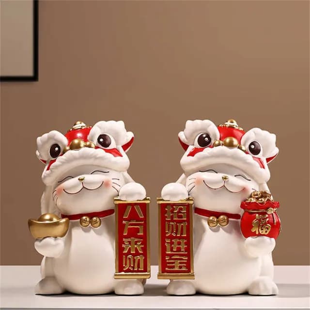 【超微米】招財貓擺飾 搬家開業擺件 送禮禮物 客廳電視櫃玄關擺設 酒櫃裝飾品 喬遷新居禮品(招財貓擺飾)