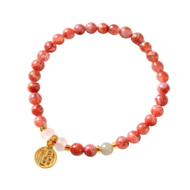 【紅顏暮】紅瑪瑙復古手鍊(福 國風 中式 氣質 手串 飾品 珠子)