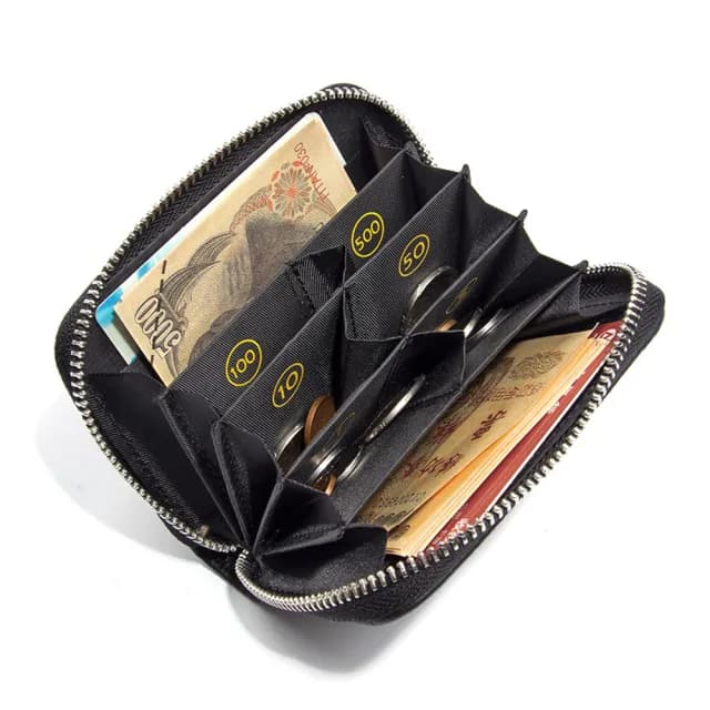 【COMET】雙11 RFID防盜日幣分格零錢包-絲印款(日幣錢包 日本零錢包 日幣零錢包 日元 日圓 防盜錢包/716-1)