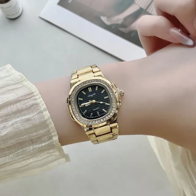 【KT DADA】雙11 方形手錶 鋼帶腕錶 女生錶款 考試專用 學生錶 穿搭配件 簡約百搭