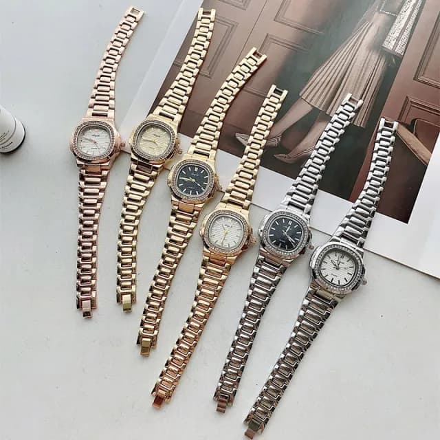 【KT DADA】雙11 方形手錶 鋼帶腕錶 女生錶款 考試專用 學生錶 穿搭配件 簡約百搭