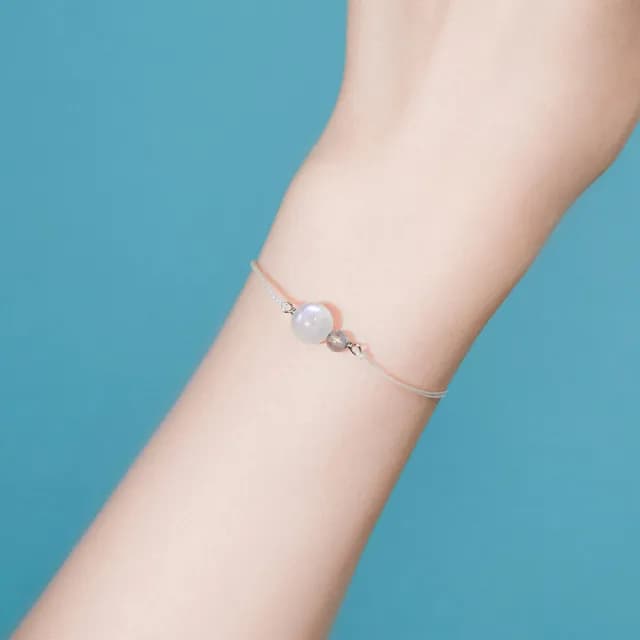 【vacanza】祈願｜月光石．水晶純銀手鍊｜助眠、療癒