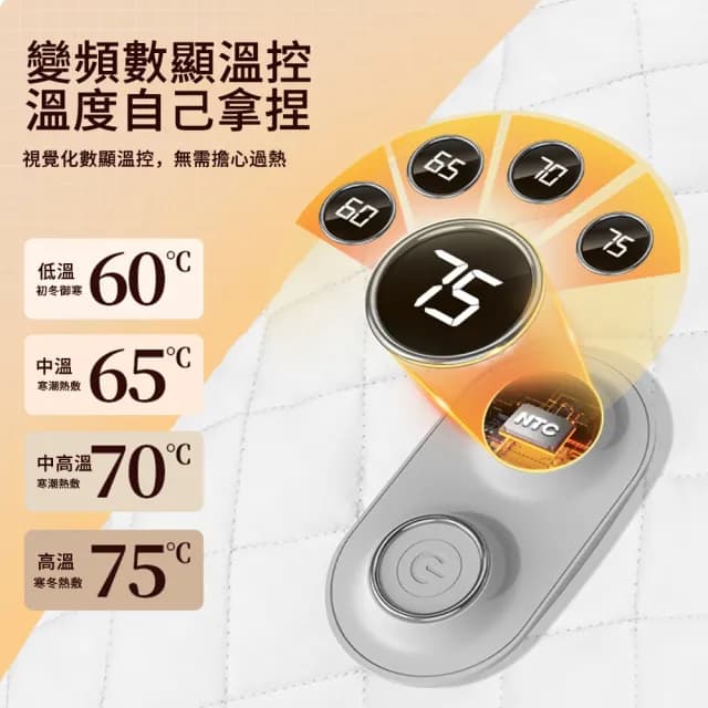 【MUAN】USB石墨烯羽絨暖手寶 四檔恆溫雙面發熱暖手袋 智能數顯電暖袋 暖暖寶(交換禮物)