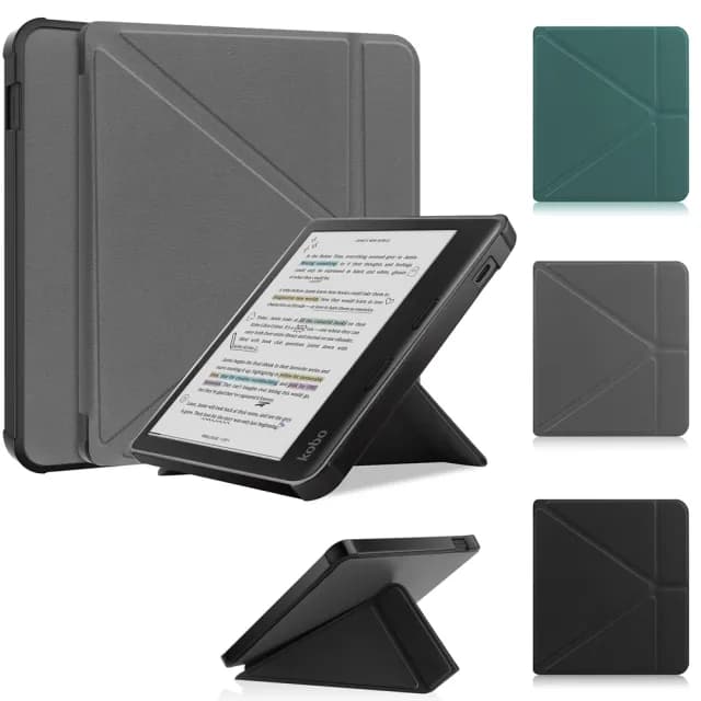 Kobo Libra Colour / libra2 7吋 電子書 保護套 保護殼 橫向 直立 皮套(簡約質感!! 休眠喚醒功能)