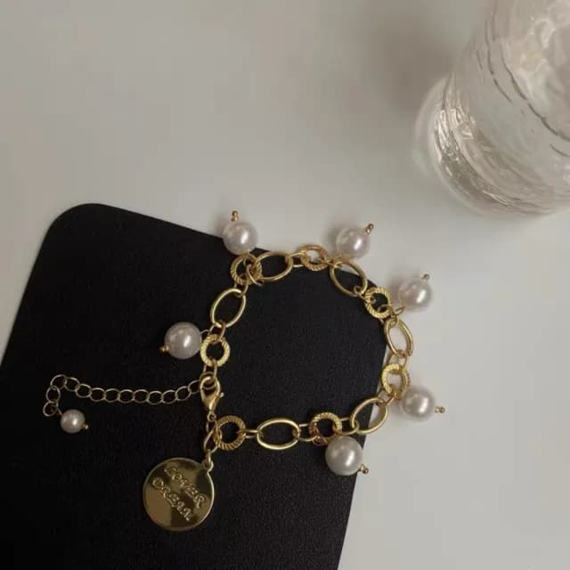 【bibi】雙11 輕奢巴洛克 珍珠 法式 小眾手鍊 小香風 古典風 優雅氣質 情人節禮物(手鍊)