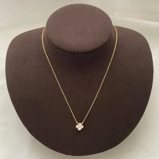 【CReAM】Quincy 925純銀花瓣幸運草四葉草金色銀色女項鍊項鏈(生日 禮物 送禮 禮盒)