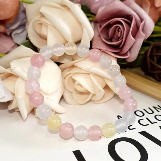 【德山珠寶】8mm摩根石造型手鍊(情人節生日禮物飾品母親節水晶手鍊CE476)