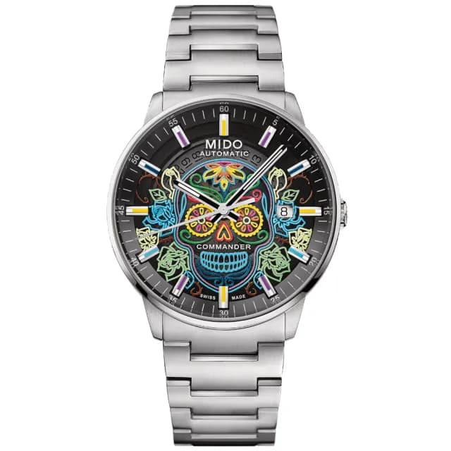 【MIDO 美度】香榭系列 限量 墨西哥亡靈節 透視機械腕錶 禮物 送禮 推薦(M0214071141104)