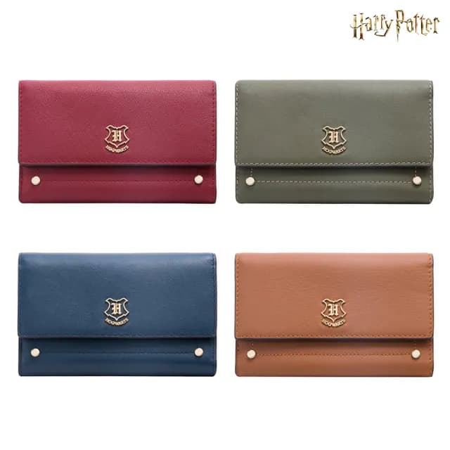 【THEODORA’S 希奧朵拉】雙11 哈利波特學院RFID防盜信封三折式中長夾(錢包 中夾 皮夾 包 皮夾)