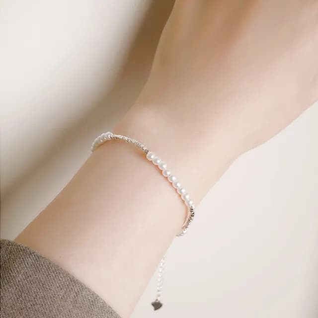 【UME.Acce】雙11 碎銀珍珠拼接手鍊(碎銀手鍊 珍珠手鍊 拼接手鍊)