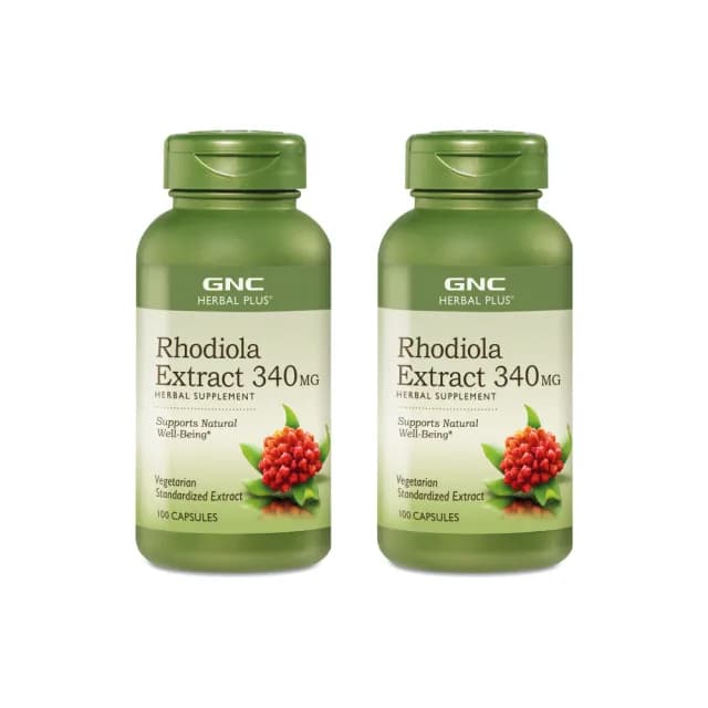 【GNC 健安喜】紅景天340膠囊食品100粒/瓶x2入組(純素/思緒清晰/增強登山好體力/珍貴西藏人參)