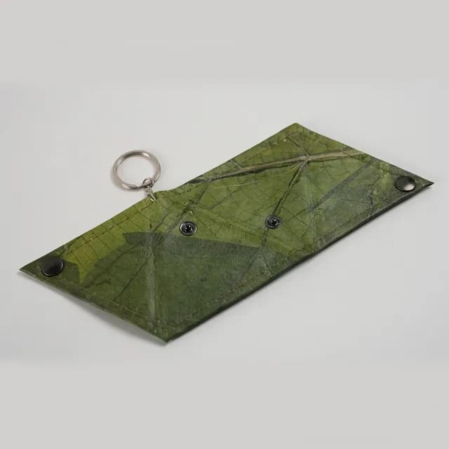 【Tevrin 森光】雙11 樹葉三角零錢包(樹葉錢包／環保再生／文青質感／手工製造)