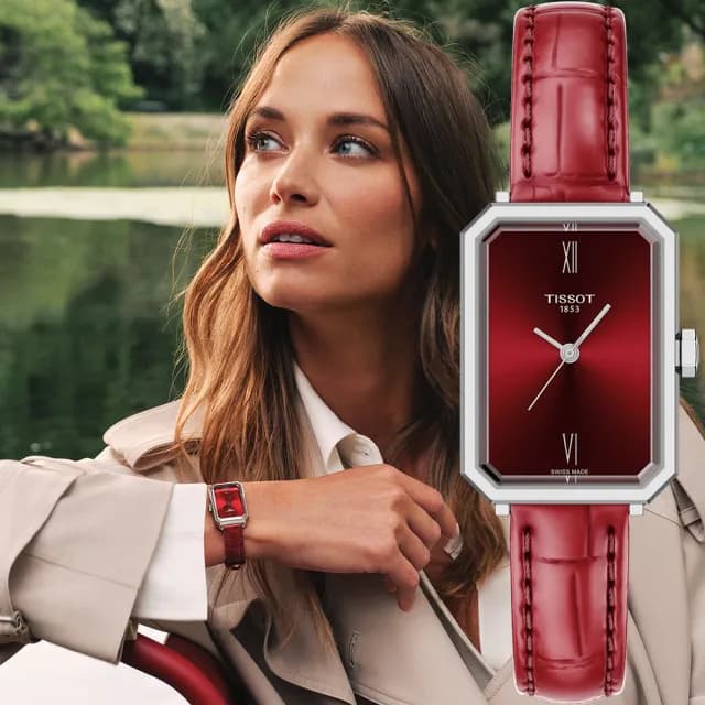 【TISSOT 天梭】廣告款 T160.110.16.423.00 SRV系列 幾何線條方形石英女錶-30mm 禮物 推薦(T1601101642300)