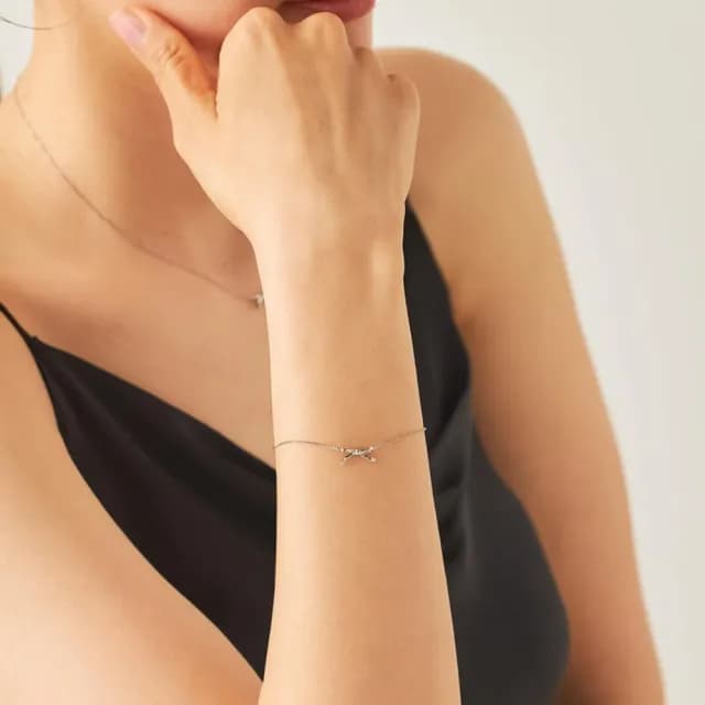 【ete】優雅緞帶蝴蝶結螺旋手鍊(鉑金色 粉霧金色)