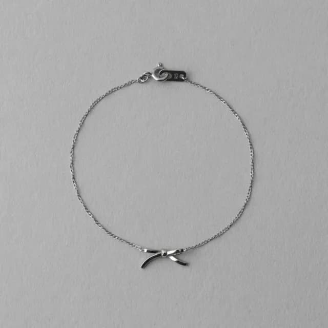 【ete】優雅緞帶蝴蝶結螺旋手鍊(鉑金色 粉霧金色)