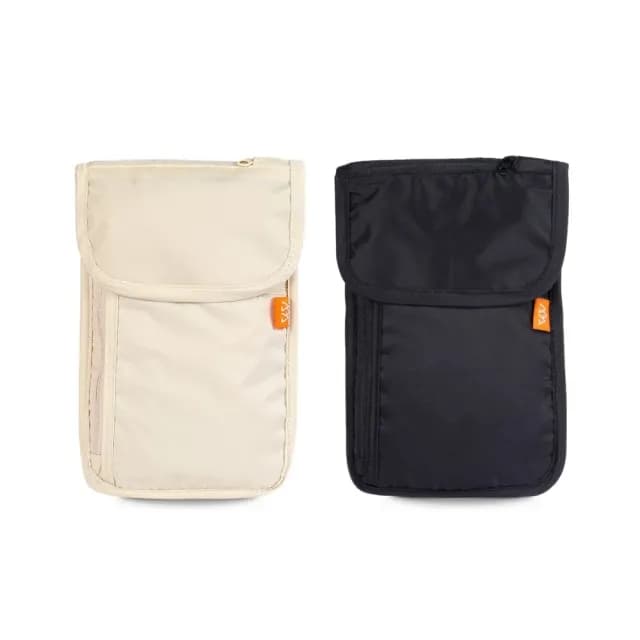 雙11限定 多功能旅行防盜貼身包RFID防盜護照包 旅行胸前包防感應盜刷掛頸卡片包 錢包旅遊證件包(防盜包 錢 