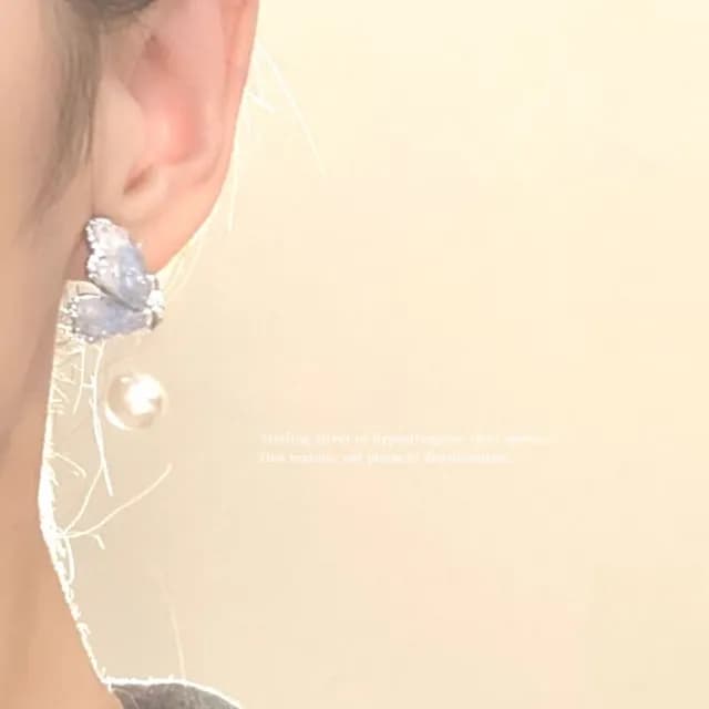 【翩翩起舞】蝴蝶珍珠耳飾1對(耳針 耳環 配飾 復古 精緻 氣質 女 飾品)