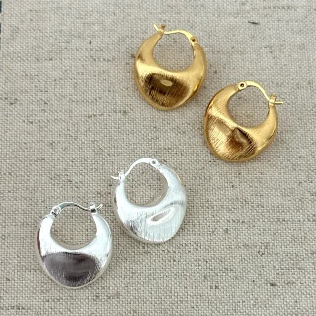 【LEEHER】雙11 陶罐耳飾/個性造型/送禮推薦/小巧耳環/紋理感設計/簡約造型/小眾設計/氣質小耳圈/設計感耳